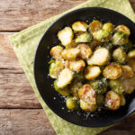 Air Fryer Brussels Sprouts with Garlic and Parmesan