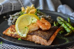 Air Fryer Lemon Garlic Herb Salmon